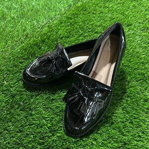 Fringed Patent Loafers